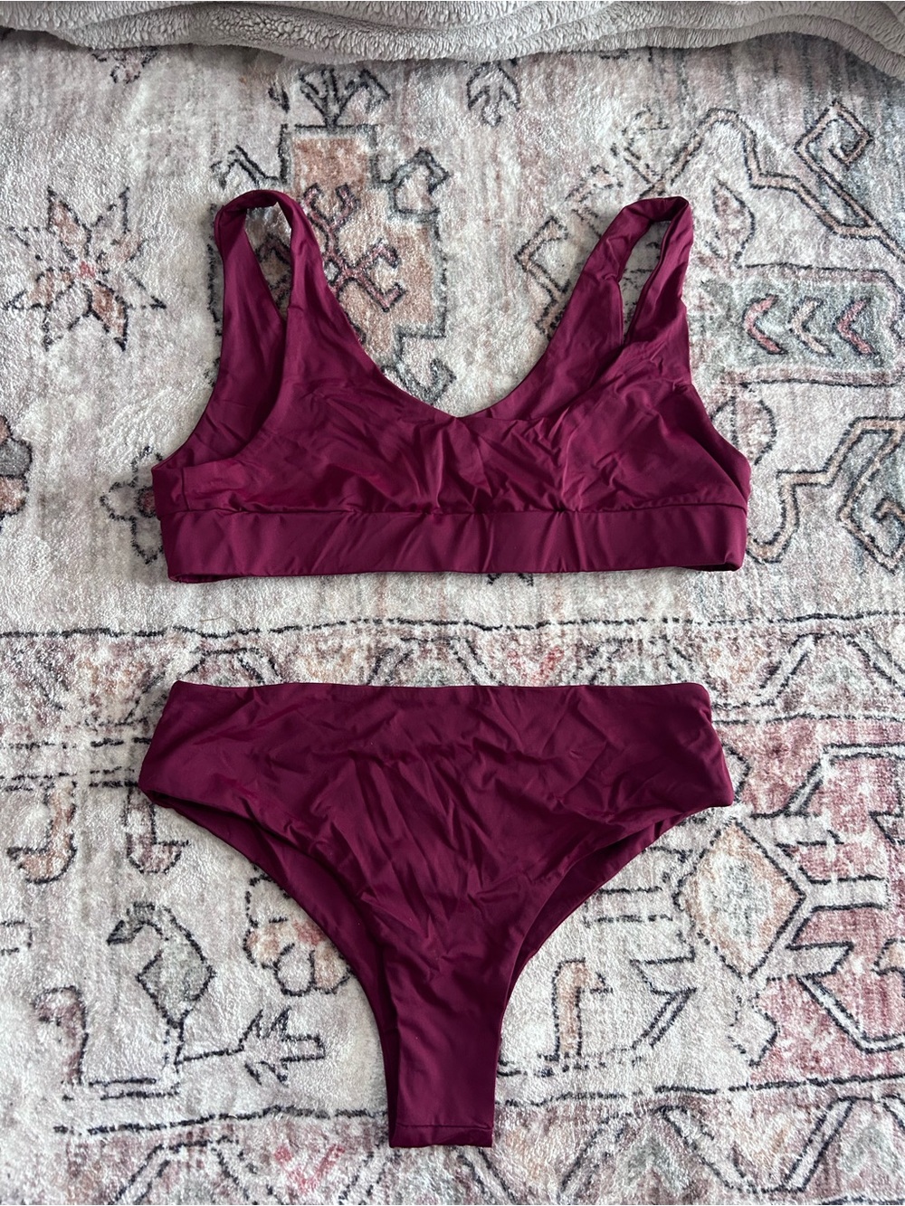 Myra Swim Burgundy Bikini Set